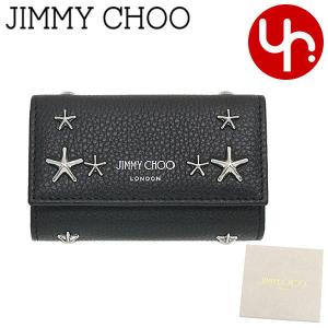 ジミーチュウ JIMMY CHOO 小物 キーケース NEPTUNE UUF ブラック×シルバー ネプチューン スタースタッズ ソフト グレイニー カーフ レザー 6連 レディース｜import-collection-yr