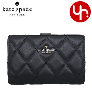 【48時間限定ポイント3％】ケイトスペード kate spade 財布 二つ折り財布 KG424 ブラック キャリー スムース キルテッド レザー コンパ アウトレット レディース｜import-collection-yr