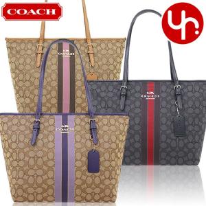 コーチ COACH バッグ トートバッグ F39043 シグネチャー ジャガード ストライプ ジップ トップ トート アウトレット レディース｜import-collection-yr