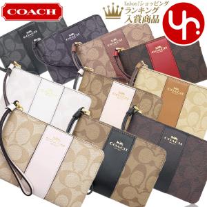 コーチ COACH 小物 ポーチ F58035 シグネチャー PVC レザー コーナー ジップ リストレット アウトレット レディース
