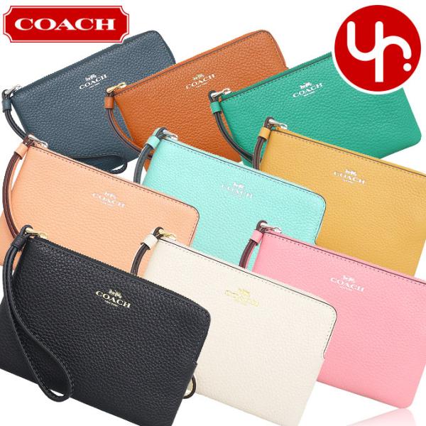 コーチ COACH 小物 ポーチ FCP483 CP483 ラグジュアリー ペブルド レザー コーナ...