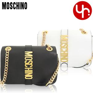 モスキーノ MOSCHINO バッグ ショルダーバッグ A7474 8008 モスキーノ ゴールド レタリング ロゴ ベルト レザー チェーン ショルダーバッグ レディース｜import-collection-yr