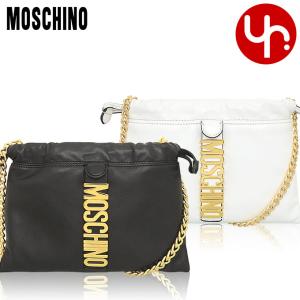 モスキーノ MOSCHINO バッグ ショルダーバッグ A7475 8008 モスキーノ ゴールド レタリング ロゴ レザー チェーン クラッチ クロスボディー レディース｜import-collection-yr