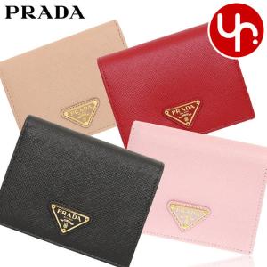 PRADA 財布 PRADA プラダ 二つ折り財布 メンズ SAFFIANO TRIANGOLO ブラック