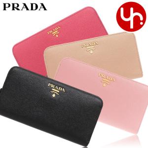 プラダ PRADA 財布 長財布 1ML506 QWA サフィアーノ レザー メタル レタリング ロゴ ラウンド ジップ ウォレット レディース｜import-collection-yr