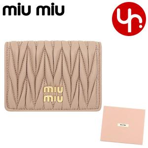 ミュウミュウ miumiu 小物 カードケース 5MC103 2FPP カメオ マテラッセ レザー メタル ロゴ カードケース レディース｜import-collection-yr