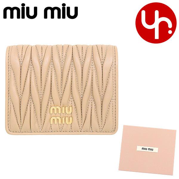 ミュウミュウ miumiu 財布 二つ折り財布 5MV204 2FPP サッビア マテラッセ レザー...