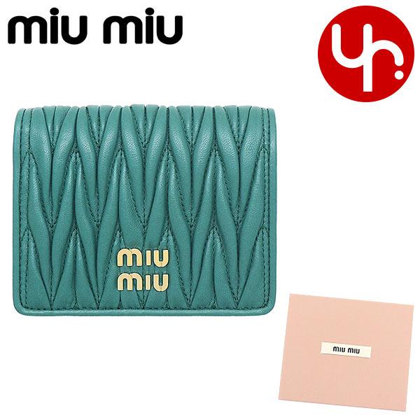 【48時間限定ポイント2％】ミュウミュウ miumiu 財布 二つ折り財布 5MV204 2FPP ...