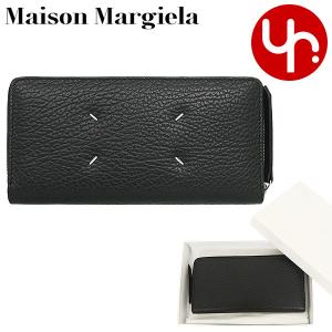 【期間限定ポイント2％】メゾンマルジェラ Maison Margiela 財布 長財布 S56UI0110 P4455 ブラック 4ステッチ カーフ レザー ジップ アラウンド ウォレット レデ｜import-collection-yr