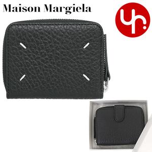 メゾンマルジェラ Maison Margiela 財布 コインケース SA2UI0004 P4455 ブラック 4ステッチ カーフ レザー ジップ アラウンド ウォレット レディース メンズ｜import-collection-yr