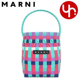 【48時間限定ポイント2％】マルニ MARNI バッグ ハンドバッグ M00332 M00IW ブルー×ピンク マルニ キッズ ポッド ウーブン バケット バッグ レディース｜import-collection-yr