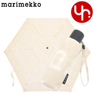 マリメッコ Marimekko 小物 折りたたみ傘 49561 ベージュ×ホワイト MINI MANUAL LOGO ミニ マニュアル ロゴ アンブレラ レディース｜import-collection-yr