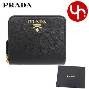 プラダ PRADA 財布 二つ折り財布 1ML036 QWA ネロ サフィアーノ レザー メタル レタリング ロゴ スモール ラウンド ジップ ウォレット レディース｜import-collection-yr