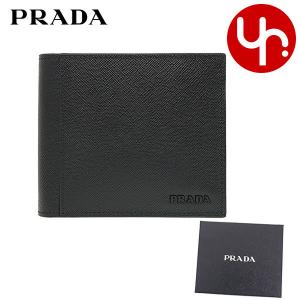 プラダ PRADA 財布 二つ折り財布 2MO513 2CEL ネロ サフィアーノ レザー アクティブ メタル PRADA ロゴ バイフォールド ウォレット メンズ｜import-collection-yr