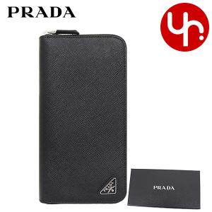 プラダ PRADA 財布 長財布 2ML317 QHH ネロ サフィアーノ レザー トライアングル ロゴ ラウンド ジップ ウォレット メンズ レディース｜import-collection-yr