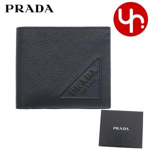 【48時間限定ポイント2％】プラダ PRADA 財布 二つ折り財布 2MO513 2D1Q ネロ サフィアーノ レザー エンボス トライアングル ロゴ バイフォールド ウォレット メ｜import-collection-yr