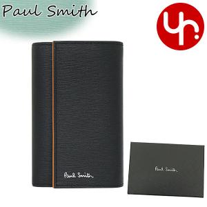 未使用 ポールスミス キーケース ストライプインセット 本革 レザー レンガ 未使用 ポールスミス キーケース ストライプインセット 本革