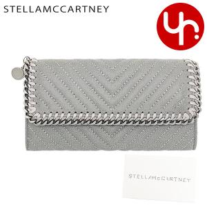 ステラマッカートニー STELLA McCARTNEY 財布 長財布 430999 W8859 ライトグレー ファラベラ シャギーディア キルティング フェイク レザー レディース｜import-collection-yr