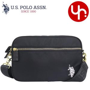 ユーエスポロアッスン U.S.POLO ASSN. バッグ ショルダーバッグ USPA-2606 ブラック リサイクルナイロン ショルダーバッグ M レディース｜import-collection-yr