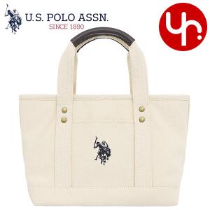 ユーエスポロアッスン U.S.POLO ASSN. バッグ トートバッグ USPA1862 オフホワイト×オフホワイト キャンバス ロゴ トート バッグ S レディース｜import-collection-yr