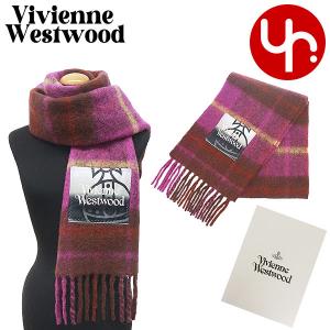 【成約済】Vivienne Westwood マフラー　ロゴ チェック　赤 ヴィヴィアンウエストウッド VIVIENNE WESTWOOD マフラー