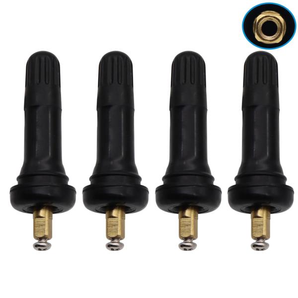 4個セット TPMS タイヤバルブ RAM・ジープ用 チューブレスタイヤ バルブステム 空気圧監視セ...