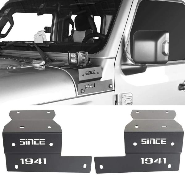 ジープ ラングラー JL グラディエイター JT 用 Aピラー ドライビングワークライト マウントブ...