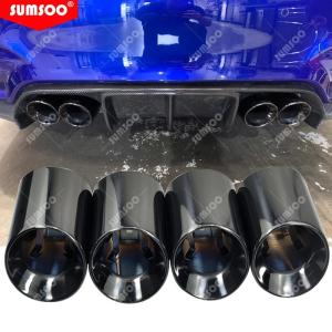 4個セット 304ステンレス鋼 エキゾーストチップ BMW F87 M2 F80 M3 F82 F83 M4 F10 M5 F12 F13 M 輸入品