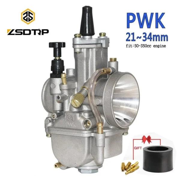 ZSDTRP 2T 4T ユニバーサル モトクロス キャブレター PWK 21-34mm パワージェ...