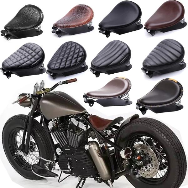 ユニバーサル モト ボバー モーターサイクル ソロシート チョッパー サドル ビンテージ クッション...
