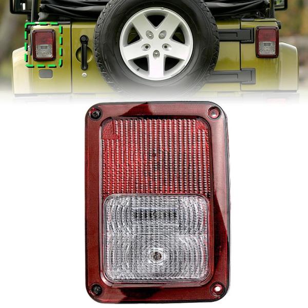 新品 クリア/レッド 12V ハロゲンテールライト (USプラグ) ジープ・ラングラー JK 200...