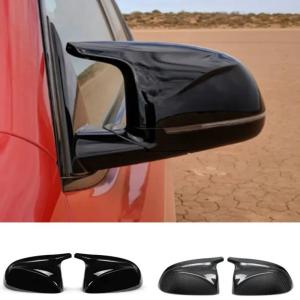 カーボンファイバー リアビューミラーカバー BMW X3 X4 X5 G01 G02 G05 G08 2019- モデル用 光沢ブラック サイ 輸入品