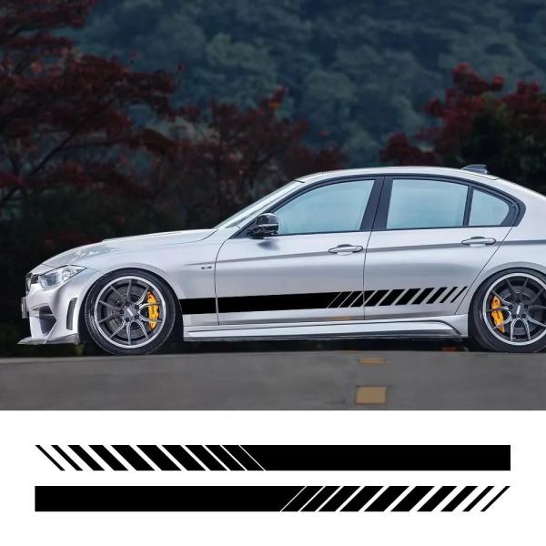 2個セット 車用ドアサイドステッカー ボディトリムビニールフィルムデカール アウディ BMW E39...