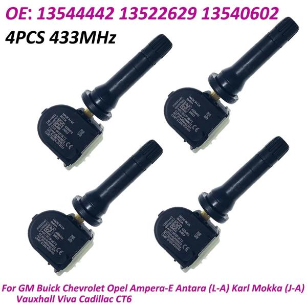 4個セット TPMSセンサー 13544442 13522629 13540602 433MHz オ...