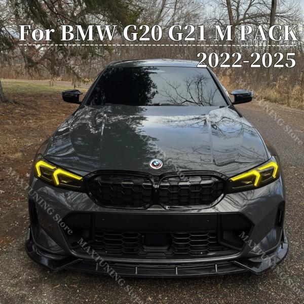 マクストンスタイル フロントバンパーリップ スプリッター スポイラー BMW 3シリーズ G20 G...