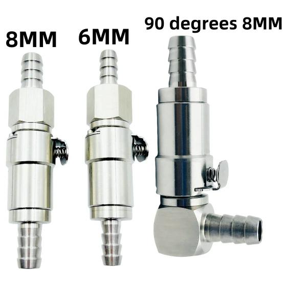 クイックリリース非滴漏8mm/6mmレース燃料クープラー遮断バルブ ガソリンホース オートバイアクセ...