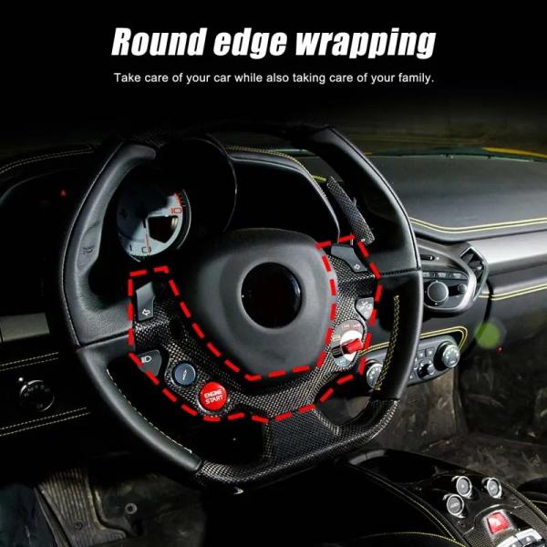 フェラーリ458 F458 2011-2016年用 本物カーボンファイバー ステアリングホイールボタ...