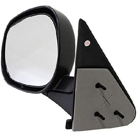 Dorman 955-255 運転席側マニュアルドアミラー - 折りたたみ式のダッジモデル用、ブラッ...
