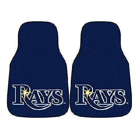 MLB - Tampa Bay Rays 2 Pieceフロント車マット 輸入品