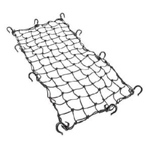 PowerTye Mfg ラージカーゴネット 15インチx30インチ 調整可能なフックとタイトなメッシュ2インチx2インチ One Size ブラック 50302 並行輸入品｜import-express-net