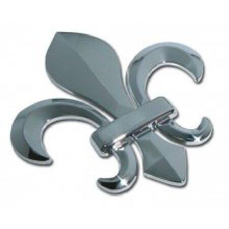 Elektroplate Louisiana Fleur-de-Lis クロムカーエンブレム 並行輸...