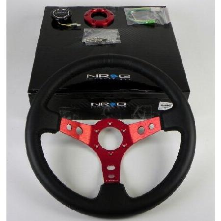 NRG ステアリングホイール - 06 (ディープディッシュ) - 350mm (13.78インチ)...