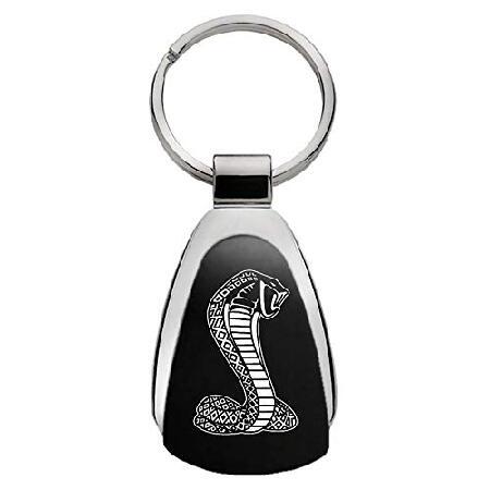 Ford マスタングシェルビー コブラ ブラック ティアドロップ キーホルダー 輸入品