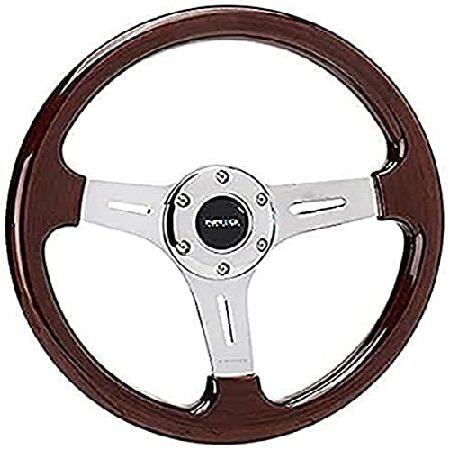 NRG Innovations ST-015-1CH クラシック木目ホイール (330mm、3スポー...