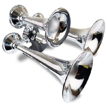 Kleinn Air Horns 501 トリプル トレインホーン - クロム 並行輸入品