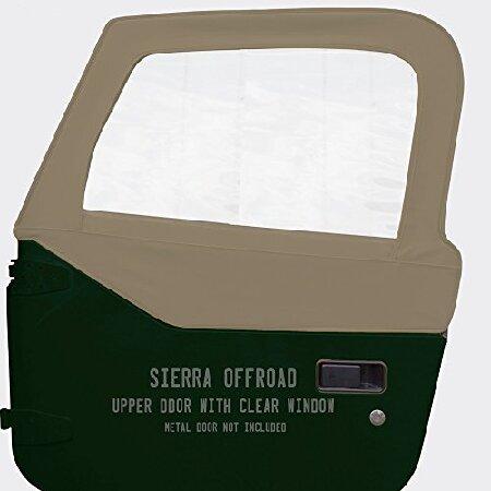 Sierra オフロード  用 上部ドアスキン ジープ ラングラー TJ 1997-2006 セイル...