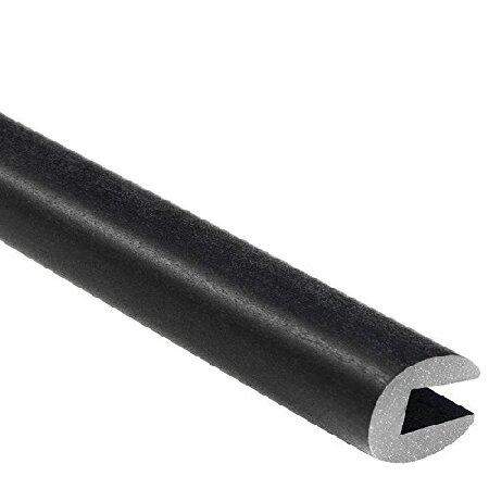 TRIM-LOK ゴムエッジトリム 1/4インチエッジにフィット 脚の長さ1/2インチ 長さ25イン...