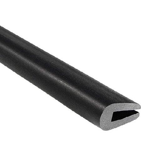 Trim-Lok ラバーエッジトリム - 1/16インチのエッジ、1/2インチの脚の長さ、25フィー...