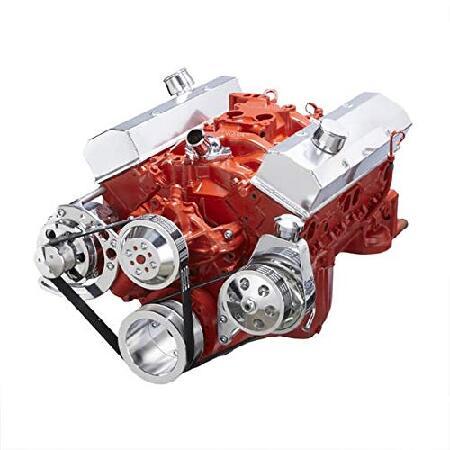 Chevy Small Bock Serpentine変換キット - オルタネーター＆電源ステアリン...