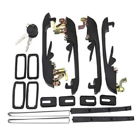 4 X 屋外ドアハンドルロック キー付き Vw Jetaaと互換性あり 輸入品